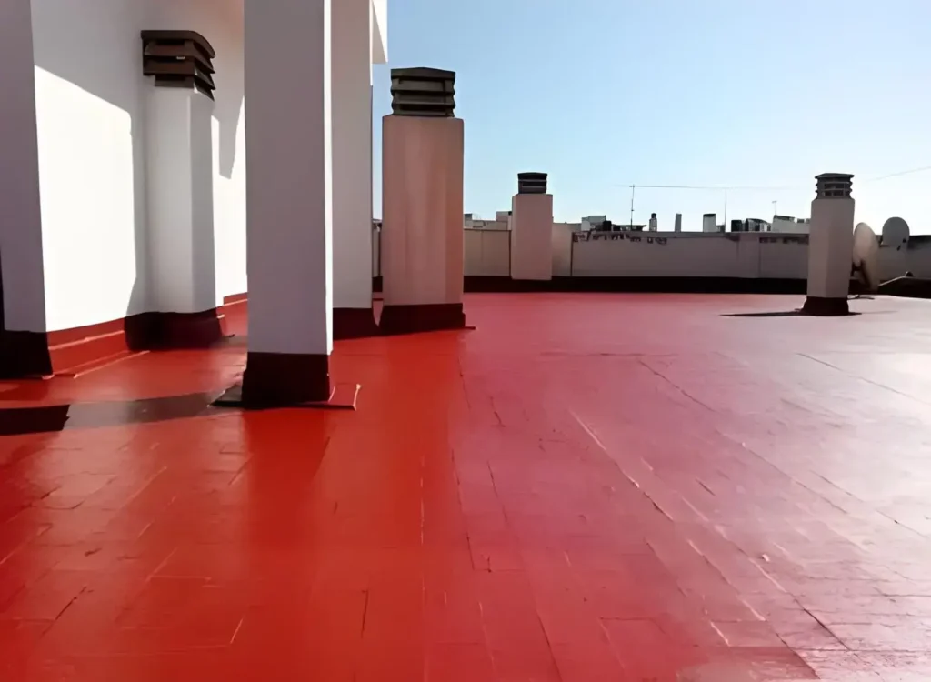 Terraza cubierta impermeabilizada realizada por Los Pintores Alicante